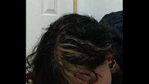 Stupid ugly bitch pukes on the floor and rubs her face in it