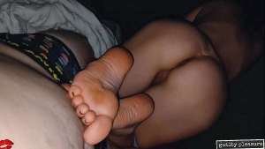 Foot Fetish And Dick Wanking from Sexy Stepmom