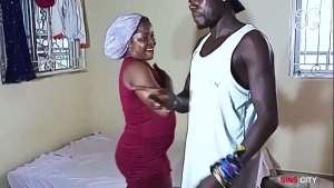 Horny Nigerian wife gets ready to fuck her husband