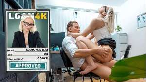 LOAN4K. Blonde whore is having a rough anal fuck for a loan