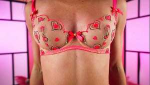 Love Heart Print Lingerie Try On – Hannahjames710