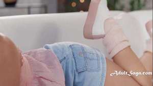 Made Asian Nanny Squirt & Lick It Off Of The Couch – Kimmy Kimm, Ryan Driller