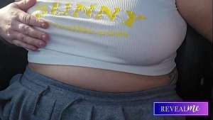 RevealMe || CURVY GODDESS TIT PLAY & MASTURBATION IN CAR: BUSTY SOLO FANTASY