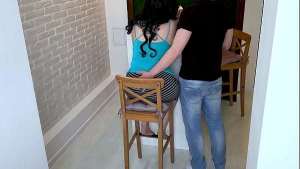 Stepmom played with her stepson’s big dick and put it in her ass