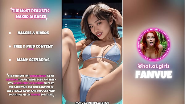 Hot AI-Generated Asian Babes – Photo Collection | Night Pool