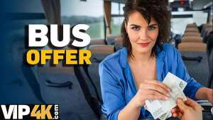 VIP4K. Pretty big titted lady is fucking in the bus