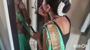 My village bhabhi Shivani in green saree.