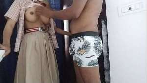 Indian hot desi college girl come to school and fucked her big cock