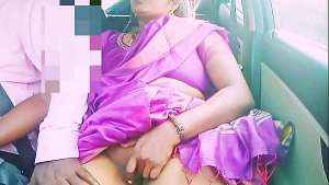 Indian beautiful saree housewife with car driver hot romance Telugu dirty talks.