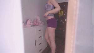 Step-Brother spy on me squirting in shower