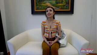 Petite Brunette Wendy Rubs Her Pussy And Gets It Banged After Giving A BJ!