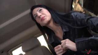 Two Dark Haired Hottie Picking Up Dude On The Streets To Fuck With
