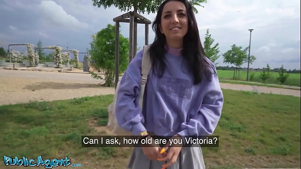 Public Agent – slim natural Italian college student uses her nice tits and small ass for quick cash