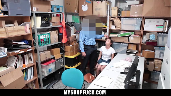 Store Owner’s Stepdaughter Caught Stealing and Bnaged by Lp Guard – Myshopfuck