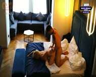 Sneaking A Passionate Hook up Session With The Platinum blonde In The Hotel Apartment