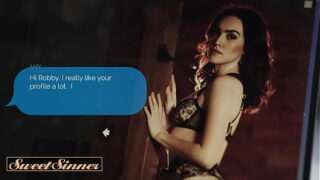 Sweet Sinner – Brunette Milf Takes A Doggy Pounding On Bed, Then Gets Her Ass Painted With Cum