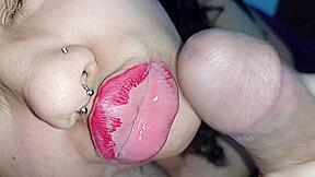 Creampie Face, Creampie In The Mouth Of The Naughty, Who Sucked Hard Until Her Lipstick Came Out