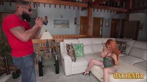 Evee posed in lingerie, dripping with lust, then begged her stunned husband to let her fuck the black photographer.