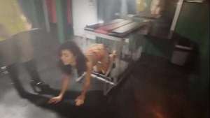 I’m locked up in a cage like a dog (backstage)