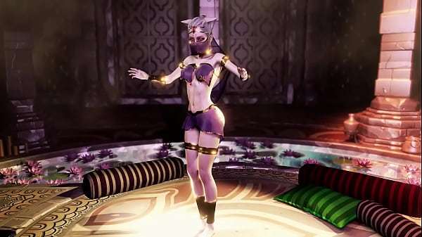 Exotic сatgirl concubine belly dances barefoot in egyptian oasis temple