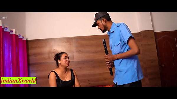 Beautiful Bhabhi Cheating sex with Security Guard! Hindi Malkin Sex