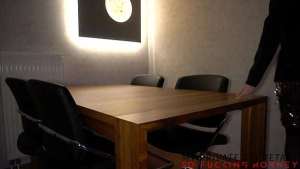 my private secretary in glamour dress has sex with the boss on the table