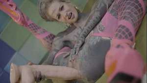 Tattooed TEEN taking her time opening up for ANAL play