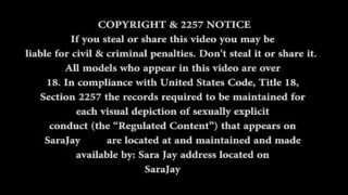 Sassy Sara Jay Gotta Take Her Thong Off To Dildo Fuck Herself Better!
