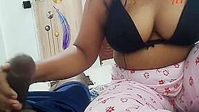 Bitch Fucks With Lover When Handsome Boy In Bed With Cumshot. -akashprimex