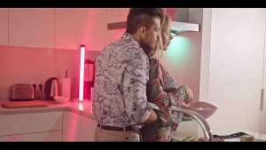 Angie Lynx MILF Strip Tease and Kitchen Fuck