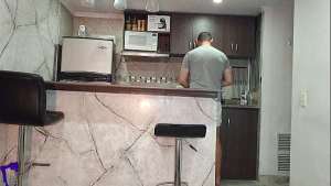 My Best Friend’s MILF Wife Teases Me in the Kitchen and We End Up Fucking Hard with Vaginal Creampie