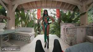 VR Conk: Ebony Titty Jade Sucks And Fucks A Huge Cock In Mortal Kombat Cosplay Parody pt.3