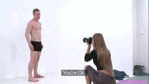 Ex-British Soldier tries Male Modeling and Fucks the Casting Girl – Female Agent