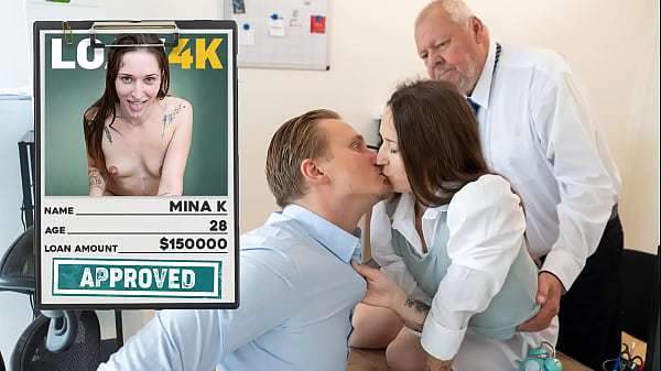 LOAN4K. Slutty Mina K is playing dirty games with loan manager