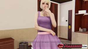 3D Hentai Animation Sexy Blonde with Blue Eyes in Stockings – Wet Pussy Licking & Rimjob