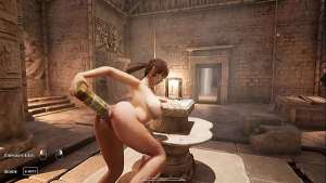 A mystical dildo reveals its potential in Lara Croft’s ass. 3D Hentai Game