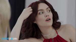 ADULTMOBILE – Redhead Babe Whips Out Her Pink Strap On And Fucks Her Roommate Wildly