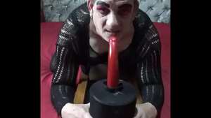 bisexual sissy male mark wright would love to take nothing more than ass to mouth on a real cock instead of this dildo one