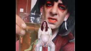 bisexual sissy male naked and exposed while taking a pee then swallowing it