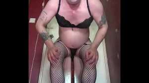 crossdressing sissy mark wright is willing to take any cock up his ass as it is better than the dildo hes riding