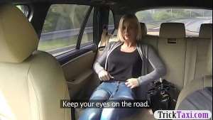 Czech babe drilled by nasty driver in public location