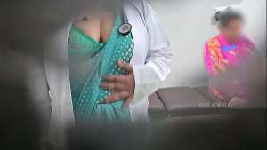 Doctor giving handjob to patient while mom watching near