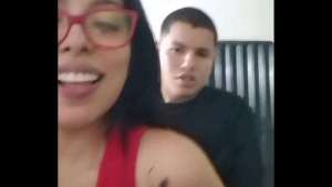 Fucking my babysitter while she is on a live broadcast