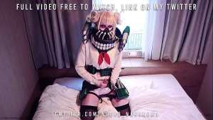 Himiko Toga Edges and Fingers her Ass