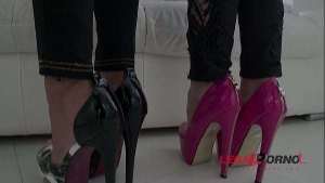 Hot sluts Francys Belle & Eveline Dellai double anal with 3 cocks SZ1789