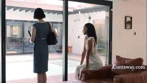 Recently Divorced Ebony Alexis Tae Seduces Her Lesbian Realtor Olive Glass – Olive Glass, Alexis Tae