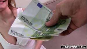 Sexy amateur blonde Czech girl Belle Claire drilled for cash