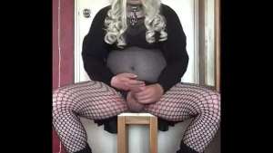 sissy crossdresser loves to swallow his own cum and would love to swallow some of yours