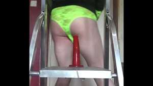 sissy crossdresser  would love to treat a real mans cock like this dildo cock that he is playing with any offers