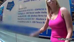 Stunning czech teenie gets seduced in the supermarket and drilled in pov